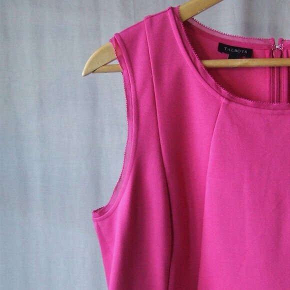 Talbots dress Barbie pink casual sleeveless size 12 summer feminine girlhoodcore - Picture 4 of 14